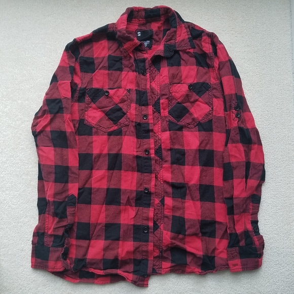 Buffalo Check Red Black Plaid Shirt Long Sleeve - Picture 5 of 11